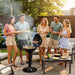 Electric Grill Outdoor,  Electric BBQ Grill, 1600W Portable BBQ with Lid for Cookouts, BBQ Gatherings, Small Spaces, Adjustable Heat, Removable Stand Grill, Oil Collector