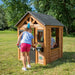 Sweetwater All Cedar Wooden Playhouse, Light Brown Home Garden Buildings