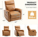 Swivel Rocker Recliner Chair, Manual Faux Leather Glider Rocking Recliners for Adults, 360° Swivel Nursery Reclining Sofa with Storage Pocket
