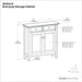 36 Inch Hickory Brown Storage Cabinet With Drawers