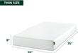 8 Inch Twin Green Tea Memory Foam Mattress, Medium Firm Feel