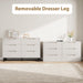 6 Dresser for Bedroom, 47.2 in Wide Dresser, Freestanding Vertical Drawer Cabinet with Storage, Wooden Closet Storage Chest for Living Room, Hallway, Entryway