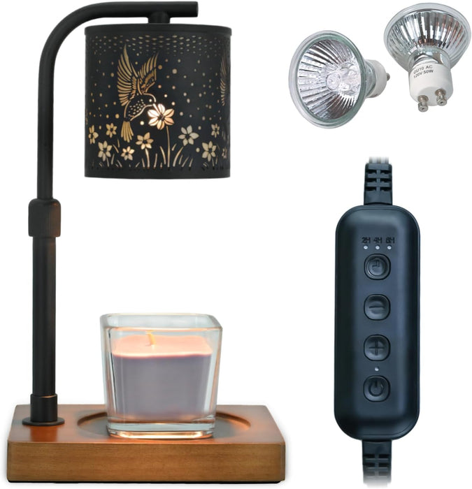 Candle Warmer Lamp Timer - Birthday Gifts for Women Mom, House Warming Gifts New Home Decor, Modern Farmhouse Decor, Hummingbirds Candle Warmer for All Jar Candles with 2 Bulb