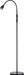 O’Bright Ray – Adjustable LED Beam Floor Lamp, Dimmable and Zoomable Spotlight, Flexible Gooseneck, Reading/Crafting Standing Lamp, Work Table Light, Matte Black