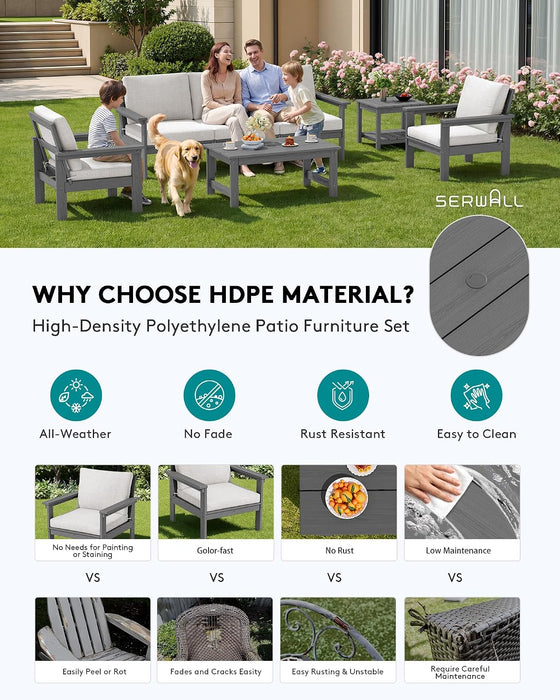 HDPE Outdoor Patio Furniture Set Outdoor Couch