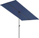 6X4Ft Outdoor Balcony Umbrella - Flat Porch Pool Patio Umbrella Rectangular Canopy Shade UPF50+ UV Protection 360° Rotating & Tilting All Angles Applicable (Navy Blue, No Base)