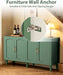 63" Sideboard Buffet Cabinet, Mid Century Modern Credenza Storage Cabinet with Carved Handle & Adjustable Shelves, Buffet Table Kitchen Coffee Bar for Living Room Dining Room - Green