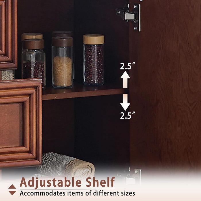47" Wood Sideboard Buffet Cabinet with Storage,Traditional Media Console with 2 Doors & 3 Drawers,Adjustable Shelves Credenza with Solid Wood Legs for Kitchen,Living Room,Walnut