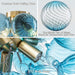 Flush Mount Chandelier Brilliant Blue Glass Globes