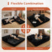 81 Inch Foldable Black Sofa Bed MemoryFoamContourPlus