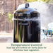 16” Vertical Charcoal Smoker, Integrated Thermometer, Water Bowl and Dual Vents Perfect for Smoked Brisket, Chrome Plated Grates Smoker Grill for BBQ, Camping, Tailgates
