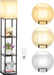 Triple Tier Contemporary Standing Lamp With Shelving
