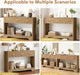 Fluted Console Table with Drawers, 47" Narrow Entryway Table with 3 Drawers and Open Storage Shelf, Long Sofa Tables Modern behind Couch Tables for Living Room, Foyer and Hallway