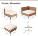 Outdoor Patio Furniture, 6 Piece Outdoor Sectional Sofa PE Rattan Wicker Patio Conversation Sets, All Weather Patio Furniture Set with Thick Cushions for Garden, Backyard(Beige)