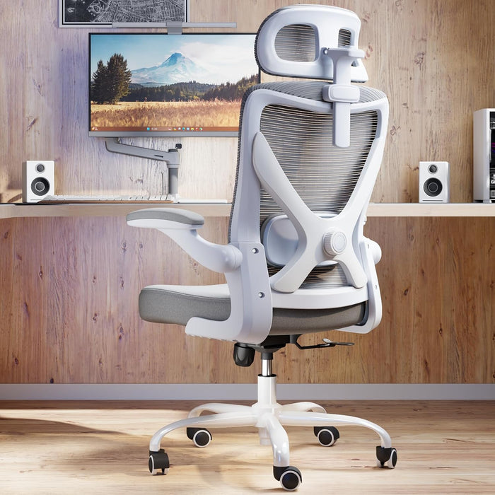 Ergonomic Office Chair: Mesh Desk Chair Comfy with Headrest& Lumbar Support