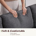 Sofa With Deep Seat AntimicrobialTreatment Grey Linen