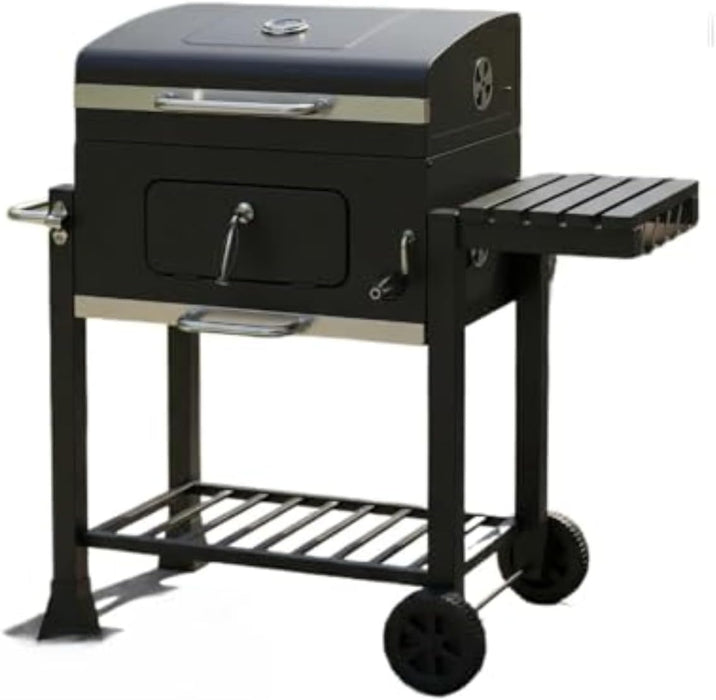 38In Outdoor Barbecue Grill, Charcoal Barbecue Grill, Smoking Stove, Suitable for Patios and Backyards, Black Color, Local Warehouse, Delivered within 3-5 Days (38In)