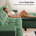 Emerald Green Modularized Sectional Sofa With Ottoman
