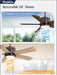 42" Outdoor Ceiling Fan with Light and Remote, IP65 Waterproof, Plug-In Design with 10FT Cord, 6-Speeds, 3CCT, Hook Hanging Fan for Gazebo Patio Porch Garage Canopy(Oil Bronze)