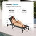 Foldable Outdoor Lounge Chair, No Assembly Patio Chaise Lounge Outdoor with 5-Positions, Aluminum Pool Lounge Chair with Portable Design for Pool, Beach, Deck, Backyard, Grey