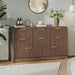 55" W Fluted 8-Drawer Dresser for Bedroom, Walnut