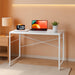 Small Folding Desk 31.5 Inch White Desks, No Assembly Required Computer Desk Spaces Saving Foldable Table for Bedroom, Home Office, Dorm, Apartment, Kids