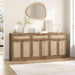 70" Rattan Sideboard Buffet Cabinet, Large Credenza Storage Cabinet