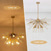 Gold Brushed Brass Sputnik Chandelier Elegant Lights