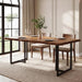 63" Solid Wood Dining Table for 4–6 with Live-Edge Top, Walnut