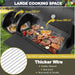 Barrel Charcoal Grill with Offset Smoker(420.Sq.In),  Large Outdoor BBQ Grills with Chimney Starter Set for Grilling, Smoking, Roasting, with Thermometer & Front Table, 6 S-Hooks & Clamp