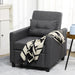 Gray Convertible Chair Bed With Adjustable Backrest