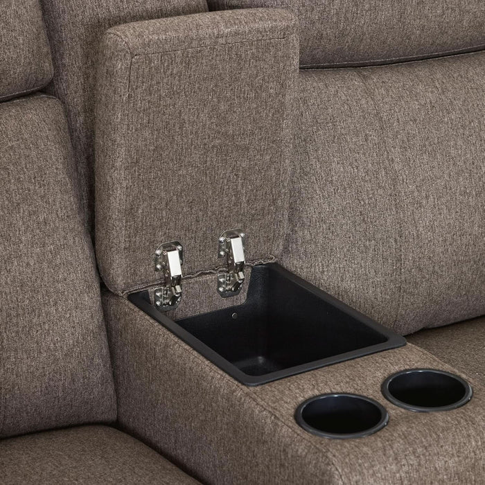 70.8" Power Loveseat Recliner Sofa with Massage and Dual Heating, Adjustable Headrest, USB & Type C Port for Living Room, Fabric PR606M2 (Mocha)