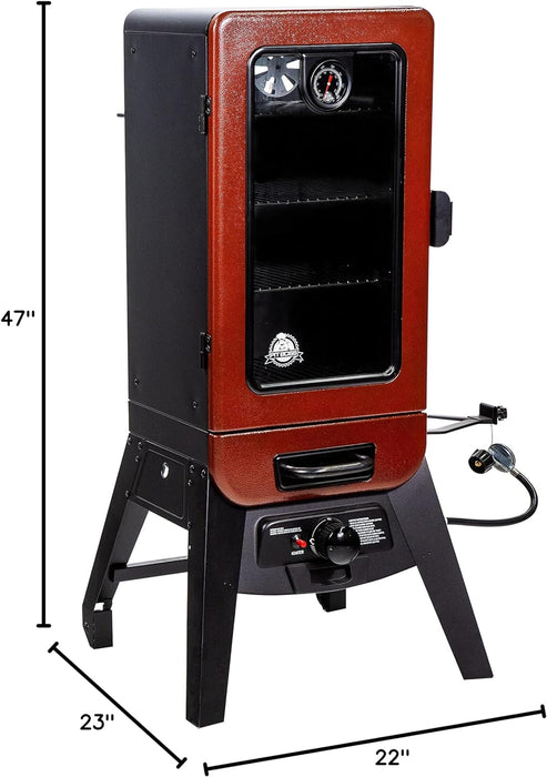 3-Series Gas Vertical Smoker, Red Hammertone - 10773