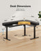 65″ L-Shaped Standing Desk with Power Outlets & LED Strip, Electric Height Adjustable Corner Computer Desk, Sit Stand up Desk with 3 Drawers, Black