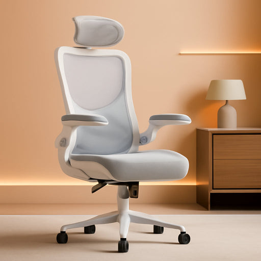 Ergonomic Office Chair: Office Computer Desk Chair with High Back Mesh and Adjustable Lumbar Support Rolling Work Swivel Task Chairs with Wheel 3D Armrests and Headrest