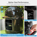 18" Vertical Charcoal Smoker Grill Bullet Water Smoker Barbeque Grill, Outdoor BBQ Smokers Portable Meat Smoker Grill for Deck Patio Backyard Balcony Parties
