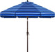 9Ft Olefin Valance Patio Umbrella with Tilt Crank, 5-Year-Non-Fading Canopy & 8 Fiberglass Ribs for Deck, Patio, and Garden, Navy Multi-Stripes