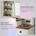 Oversized Farmhouse Vanity Desk With Illuminated Mirror