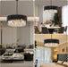 Luxurious Black 24 Inch Crystal Chandelier Dimmable