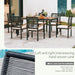 AERBUSKE 7 Pieces Outdoor Table and Chairs Set Outdoor Patio Furniture Set Wicker Patio Dining Sets for 6 Patio Table and Chairs Set Outdoor Furniture Set for Garden Yard Porch Poolside