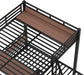 Metal Triple Bunk Bed JetBlackFinish IndustrialGrade
