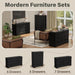 Dresser for Bedroom, Farmhouse 7 Drawers Dresser, Chest of Drawer Chest, Multi-Tier Clothing Storage Cabinet, Black