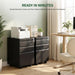 3 Drawer Metal File Cabinet with Lock & Rolling Casters
