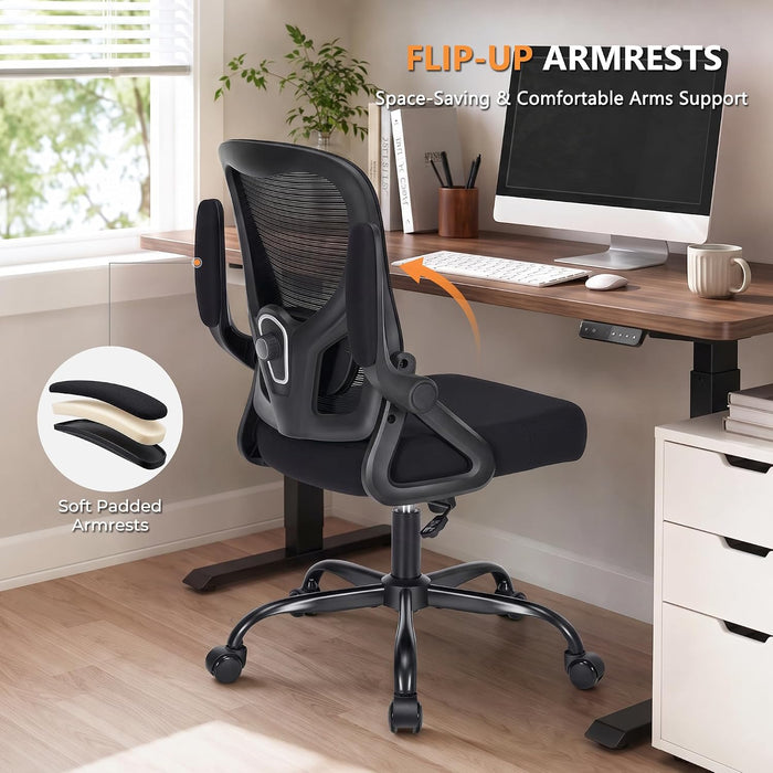 Ergonomic Home Office Chair, Mesh Computer Desk Chair, Black