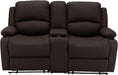 65" Wall Hugger Reclining RV | RV Theater Seats | Double Recliner RV Sofa & Console | RV Couch | Wall Hugger Recliner | RV Theater Seating | RV Furniture | (Manual, Chocolate)