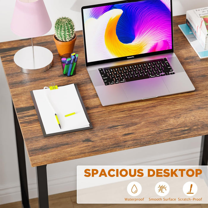 32/39/47 Inch Computer Desk Study Writing Table, Adjustable Feet, Modern Furniture for Home Office (1, Brown, 32 Inch) - ShipItFurniture