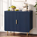 31" Fluted Buffet Cabinet,Modern Sideboard Cabinet with Storage,Blue