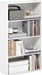 Plain White 4Tier Bookshelf With Accessible Shelves