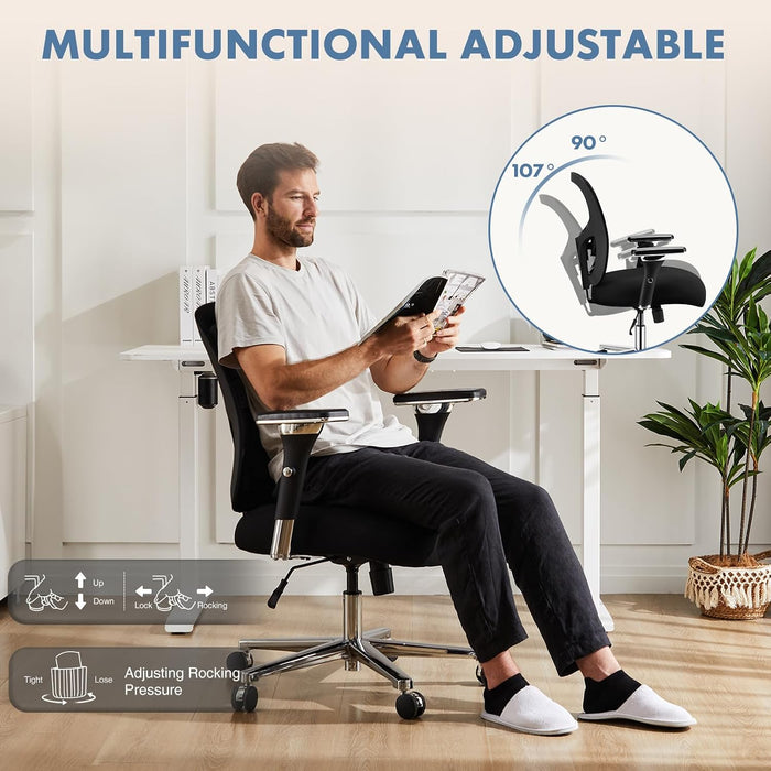 Big and Tall Office Desk Chair, 500Lbs Heavy Duty Mesh Chair