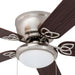 Benton Traditional 52 Inch Ceiling Fan with Light, LED Flush Mount Ceiling Fan, Indoor Fan with 5 Blades, Brown Walnut and Brown Maple Blade Finish Options, Brushed Nickel (51428-01)